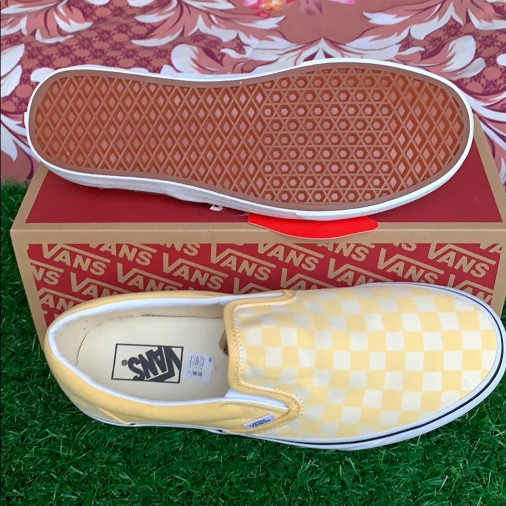 VANS CLASSIC SLIP ON CHECKERBOARD Gldnhztrwht MEN’ - Picture 7 of 16